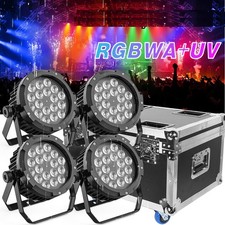 Waterproof 270W RGBWA UV LED Par Light DMX Stage DJ Par Can Lighting w/Case