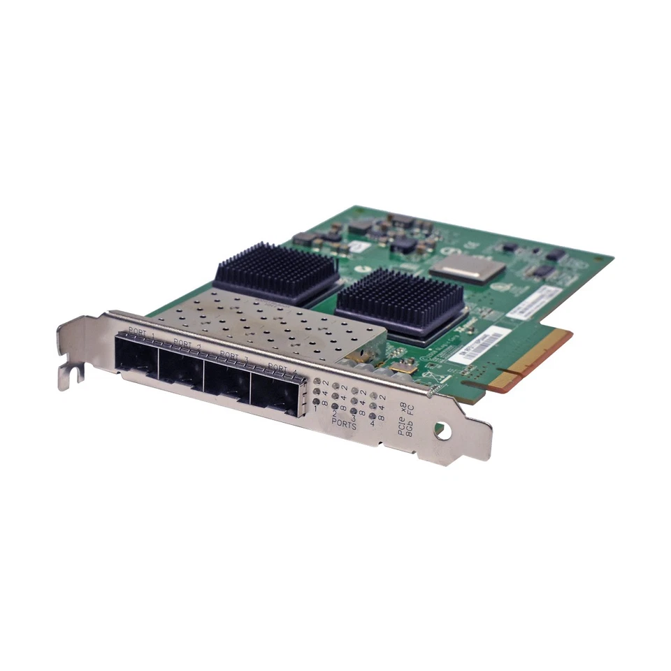 QLogic QLE2564-NAP FC Quad-Port 8Gb PCIe x8 Network Adapter NA 111-00481+B0 FP - Bild 2 von 3
