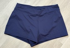Lands  End Swim Shorts Women  s 8P Navy Blue Swim Bottoms Lined 2.5  