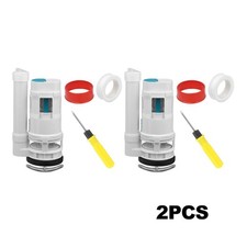 2Pcs Toilet Connected Water Tank Dual Flush Fill Drain Valve 7.09" Adjustable