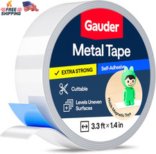 GAUDER Metal Tape Self Adhesive Ferrous Tape for Magnets Metallic Steel Stri