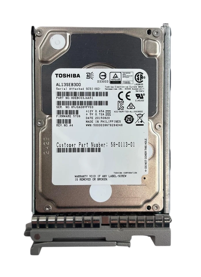 Disco duro Cisco UCS C220 M4S 2x 8 núcleos Xeon E5-2630v3 8x 300 GB 48 GB RAM 8x bahías 770 W Foto 4 de 4