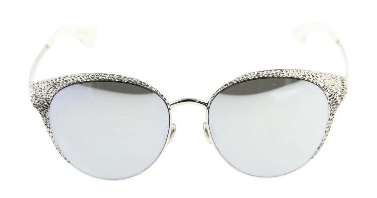 Authentic Dior Limited Ed. Hammered Silver Unique Collection Sunglasses 010KP