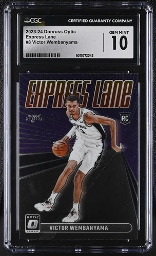 2023-24 Donruss Optic Victor Wembanyama #8 Express Lane Basketball CGC 10