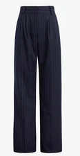Favorite Daughter Women's THE FAVORITE PANT In Navy Pinstripe. Trousers Pick Sz