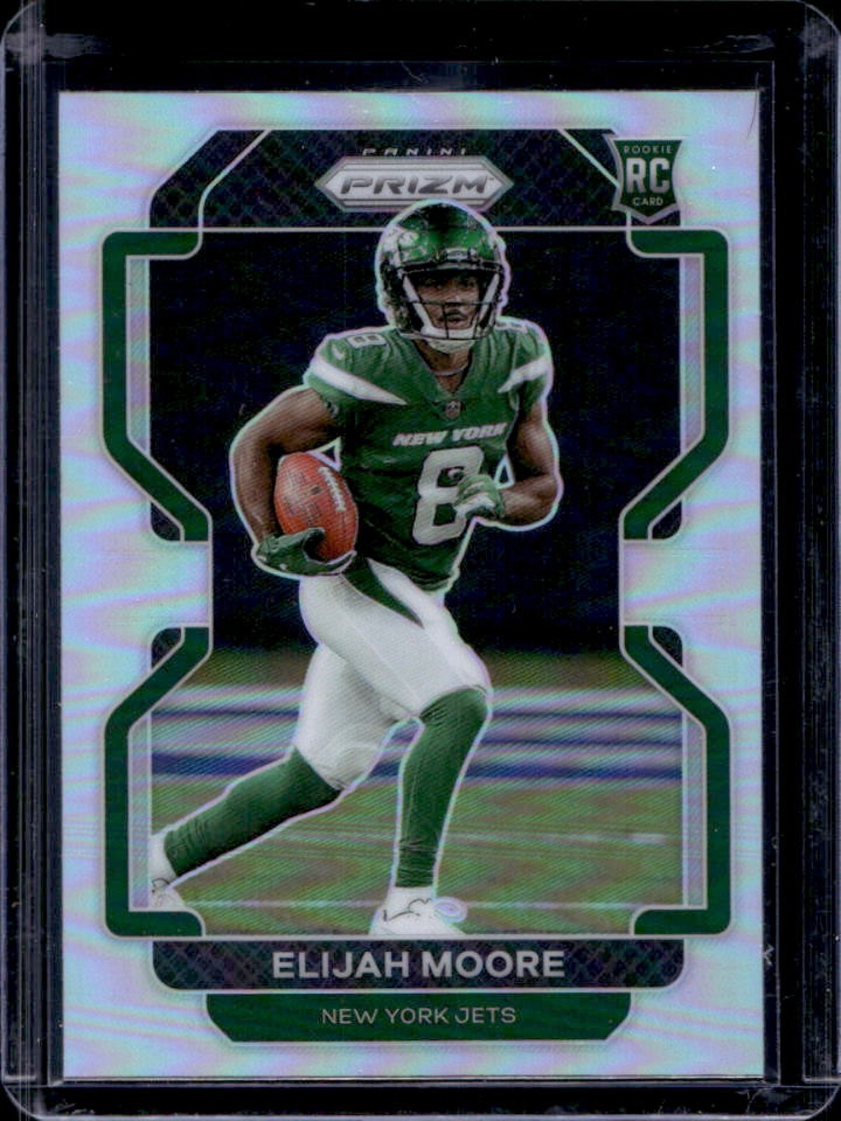 2021 Prizm Elijah Moore RC Silver Rookie #346 Jets