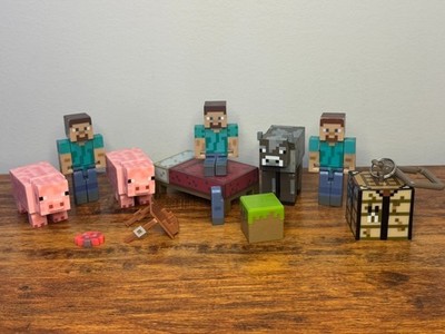 Mojang Minecraft Action Figures, Blocks, Steve, Mobs 2''- 3'' (12 items)
