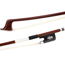 Master Carbon Fiber Pernambuco Skin Cello Bow 4/4 Ebony Fleur-de-Lys Frog Stiff