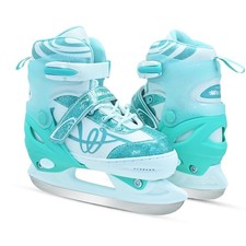 Adjustable Ice Skates for Kids, Girls Ice Skating Shoes for Beginner Ages 4-1...
