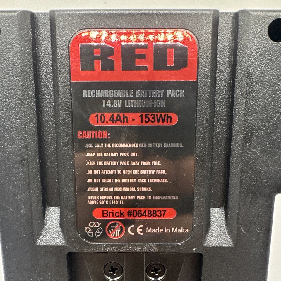Batería de repuesto de ladrillo Redcode de cine digital rojo 14,8 V Mysterium  Foto 3 de 4
