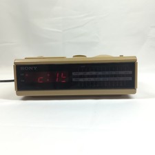 Sony Dream Machine ICF-C2W Vintage Digital AM/FM Clock Radio Beige Used