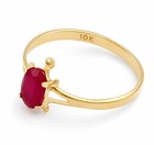 GENUINE 0.73 Cts RUBY TURTLE RING 10k YELLOW GOLD - Free Appraisal Service - NWT — photo 4
