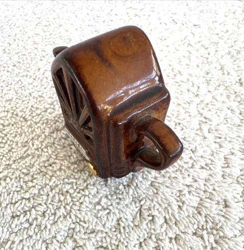 Vintage Paul Cardew 50s Radio Teapot Miniature Brown 1950s Radio Made in England - Picture 7 of 10