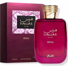 Rasasi Hawas for Her Diva Eau de Parfum Spray, Regular Size 3.38 fl oz 100ml