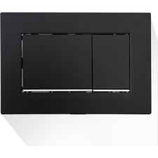 Dual Flush Plate Compatible With Geberit Sigma30 Black Silver Edge 115.883.KM.1