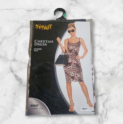 Cheetah Print Dress Spirit Halloween Costume Adult Large Size 12-14 Women |  eBay