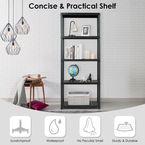2 PCS 5-Tier Ventilated Shelving Storage Rack Free Standing Multi-Use Shelf Unit - Picture 8 of 10