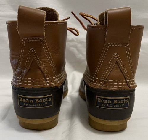L.L. Bean Bean Boots Women's 9 W Brown Leather Lace-Up Round Toe Ankle Booties - Picture 4 of 10