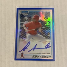 2010 Bowman Chrome Alexi Amarista 1st Bowman On Card Auto Autograph Blue /150