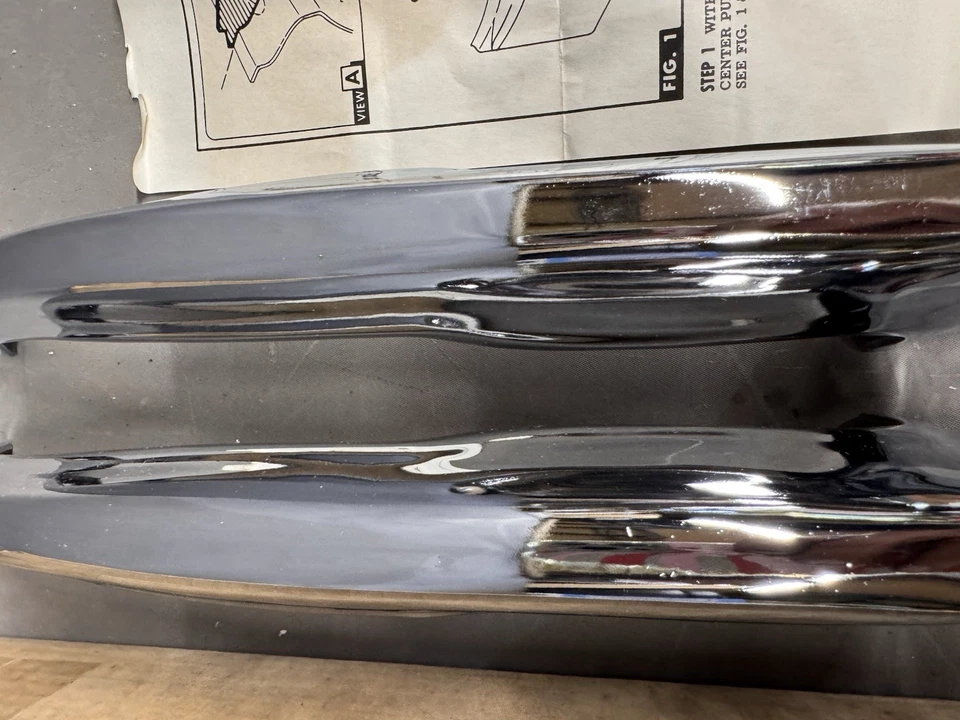 Nuevo de Lote Antiguo Chevy Impala BelAir 1965 parachoques trasero accesorio protectores Biscayne Caprice Foto 4 de 4