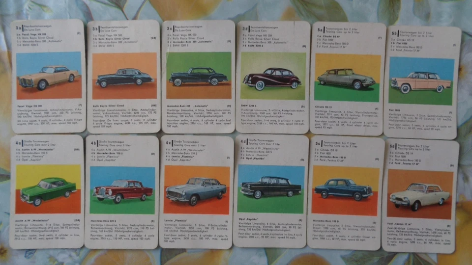 Quartett Auto Ass 616E Ausgabe 1962 - Bild 3 von 4