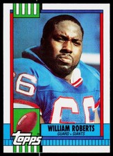 William Roberts, 1990 Topps Traded, #6T, New York Giants, RC