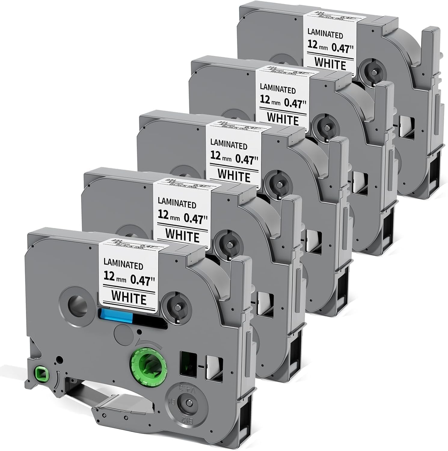 5 PK For Brother P-Touch TZe-231 TZ-231 12mm Black on White label maker Tape