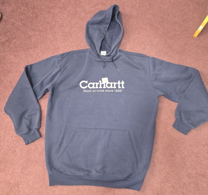 Carhartt Men's Navy Blue Hoodie Sweatshirt Size Medium M