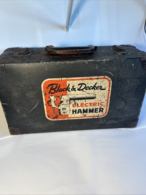 Black and Decker Electric Hammer  With Bits Case And Oil Can TESTED
