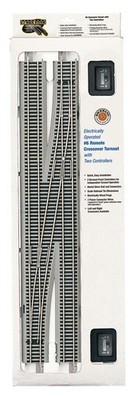 Bachmann Trains - Snap-Fit E-Z TRACK #6 REMOTE CROSSOVER TURNOUT - RIGHT (1/box)