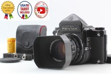MINT w/ Hood Pentax 6x7 67 Eye Level Camera SMC T 105mm f/2.4 Lens From JAPAN