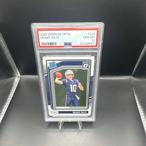 2024 Panini Donruss Optic Drake Maye Rated Rookie PSA 10 GEM MT RC Patriots #229