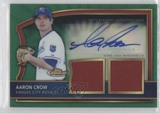 2011 Topps Finest Green Refractor Rookie Dual Relics 98/149 Aaron Crow Auto 0c2