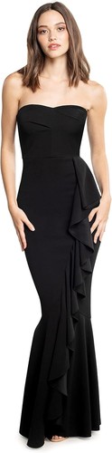 Vestito la Popolazione Donna Parigi Bodycon Maxi Abito Piccolo, Nero