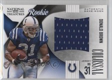 2009 Playoff National Treasures Rookie Colossal Materials 13/50 Donald Brown 5x8