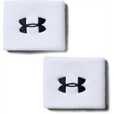 Under Armour Men UA Performance Wristband, Wristband in a Set One Size, White 