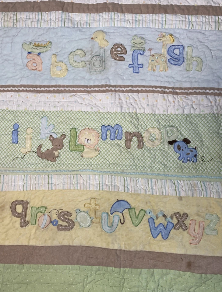 Just One You Carters ABC Animal Reversible Bebé Edredón Cuna Manta Lovey 32"X42" Foto 2 de 4