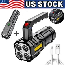 Super Bright Flashlight High Powered Torch USB Rechargeable 22000LM LED Light