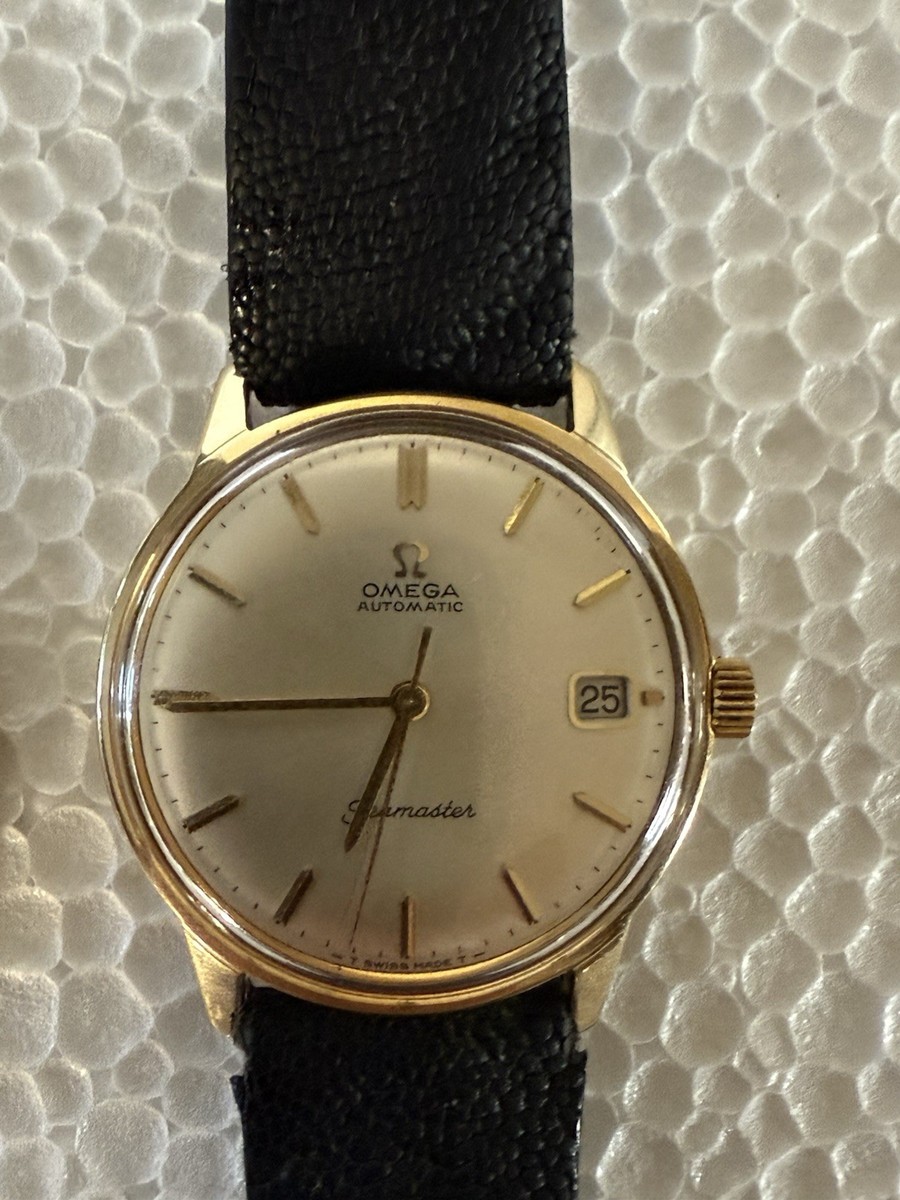 Vintage Omega Seamaster Automatic 14K Solid Gold Case 24 Jewels 