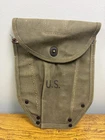 1944 U.S. Military Issued Green Entrenching Pouch Tool Shovel OD Carrier WW2 Era