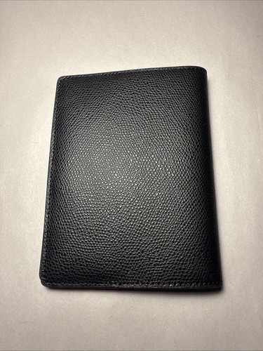 Tumi PROVINCE Passport Holder Cover Case Black Pebble Leather Unisex 4"x5.5" - Picture 3 of 6