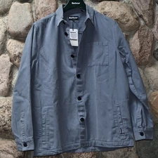 Barbour Solid Overshirt Jacket Washed Blue MOS0281BL45 New Extra Large XL