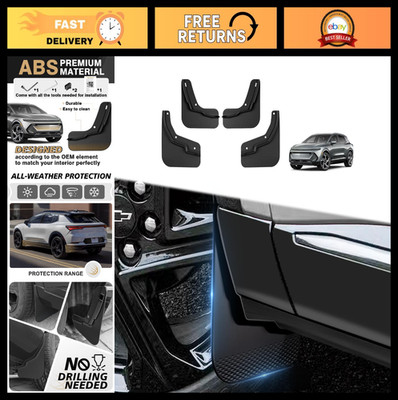 Mud Flaps Splash Guards for 2024-2026 Equinox EV - Set of 4, No Drill, Dirt Prot