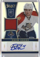 2013-14 Panini Select Rookie Jersey Silver Prizm /99 Drew Shore #208 Auto 1o3