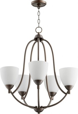 Barkley - 5 Light Chandelier in Quorum Home Collection style - 24 inches wide by