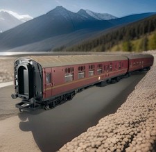 Rake of 2 Hornby MK1 BSK Brake Second Class Coach 99723 Harry Potter OO Gauge 