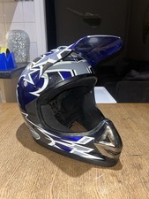 RST Motocross Helmet Size Y/M Blue Graphic Quick Release