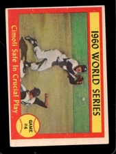 1961 TOPPS #309 WORLD SERIES GAME 4 (CIMOLI IS SAFE IN CRUCIAL PLAY) VG *NY11524