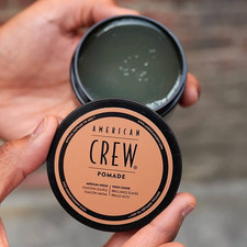 american crew hair pomade medium hold high shine shine/gloss styling effect 3oz