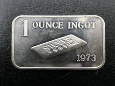 1973 Vintage Crabtree Mint 1 oz Silver Ingot Bar Vintage Paradise, CA